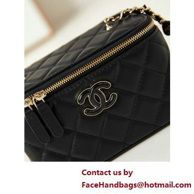 Chanel Lambskin, Resin  &  Gold-Tone Metal Clutch with Chain Bag AP3213 Black 2025